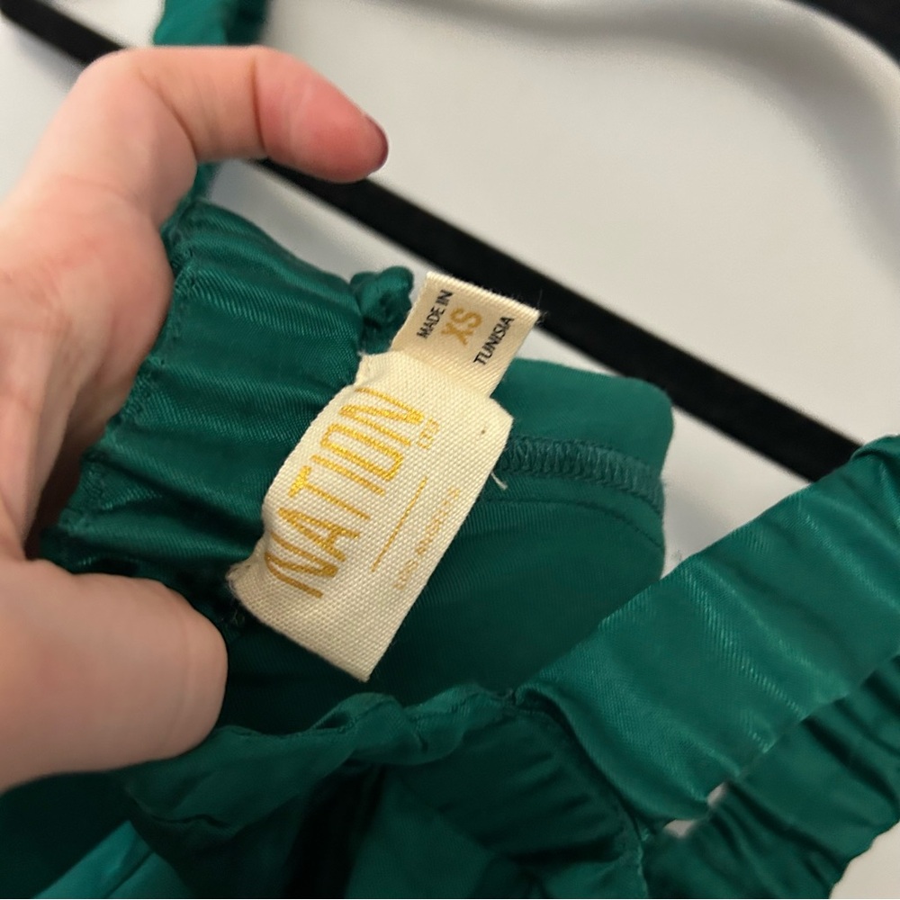 Nation LTD Rivka Satin Effect Tank in Emerald Green - Picture 5 of 6